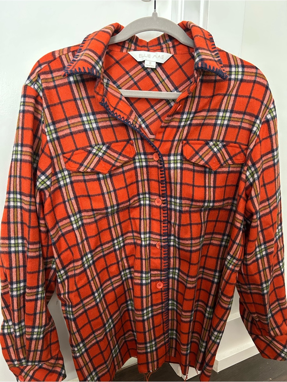 Ellie Mae Flannel Plaid Button-Up Shirt